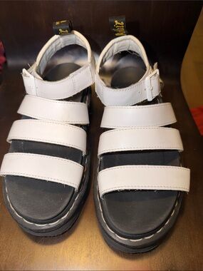 White Chunky Blaire Dr. Martens Platform Sandal